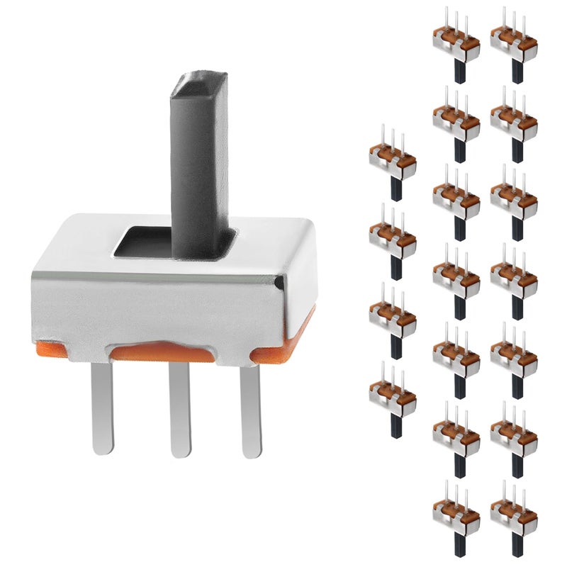 WOWOONE SPDT Mini Micro Slide Switch - 1P2T 2 Position 40pcs 6mm Toggle Vertical Switch Panel-Mount Small High Knob for Breadboard PCB Arduino Electronic Board SS12D00G Dip Miniature - Image 1